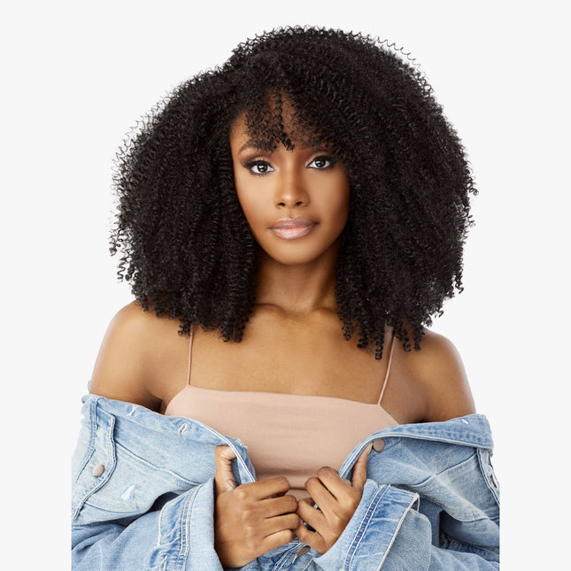 Sensationnel Curls Kinks & Co Textured Clip In Human Hair Blend Hair Extension 9pcs - Over Achiever 10 Inch