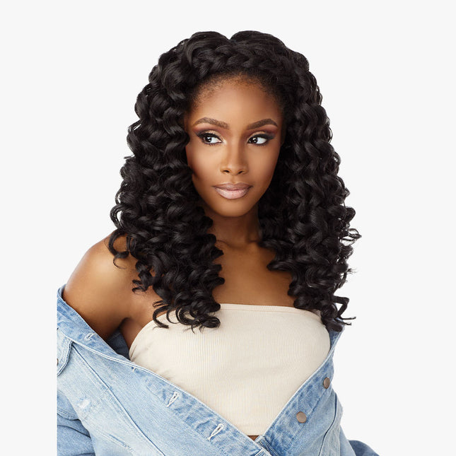 Sensationnel Curls Kinks & Co Textured Clip In Human Hair Blend Hair Extension 9pcs - Wild One 14 Inch