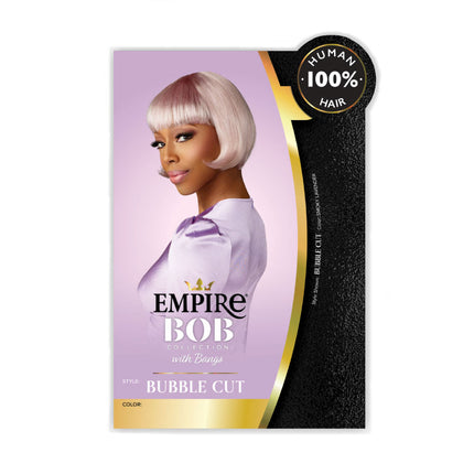 Sensationnel Empire Bob Collection With Bangs 100% Human Hair Wig - Bubble Cut