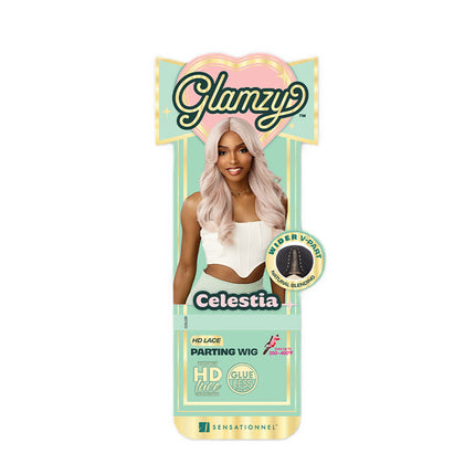 Sensationnel Glamzy Synthetic Hair Gluless Hd Lace Part Wig - Celestia