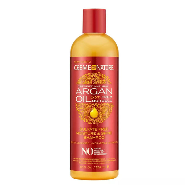 [Creme Of Nature] Argan Oil Sulfate-Free Moisture & Shine Shampoo 12Oz