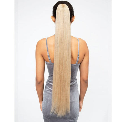 Janet Collection Synthetic Noir Everytime Drawstring Ponytail - Olivia Long 34"