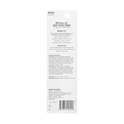 Ruby Kisses Waterproof Matte & Metallic Duo Eyeliner- Rme04(green/blue)