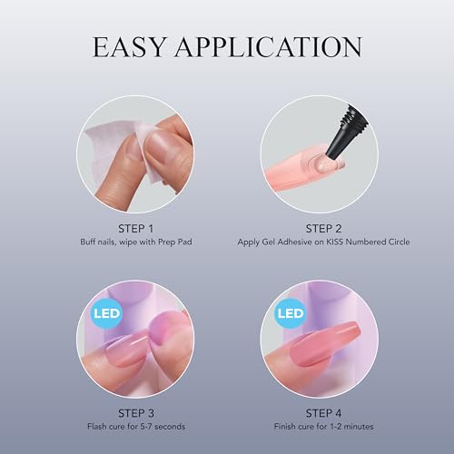 Kiss Salon X-tend, Press-on Nails, Nail Glue Included-sxa01