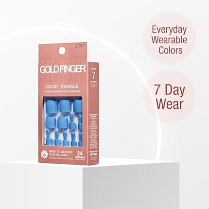 Goldfinger 24 Pcs Press On Toenails-gct07