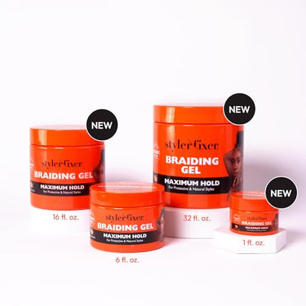 Red By Kiss Braiding Gel Maximum Hold Styler Fixer 32oz-sbm03