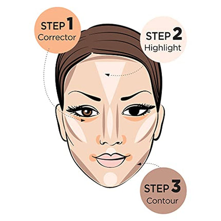 Ruby Kisses 3d Cream Foundation, Concealer, & Contour Palette- Rpcc00(light)