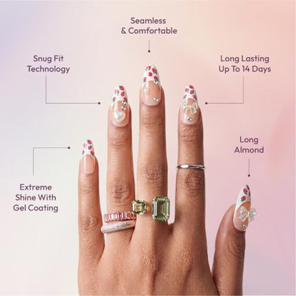 Glitzy 3d Handmade Press On Nail Kit-gfh33