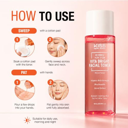 Kiss New York Vita Bright Facial Toner 4.06 Fl Oz-kvb02