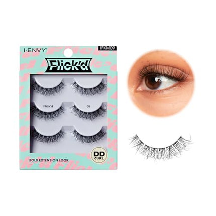 I-envy Flick'd Dd Curl False Lashes, 3 Pairs-ifkm09