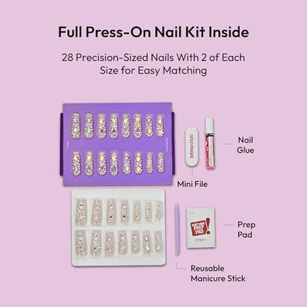 Glitzy 3d Handmade Press On Nail Kit-gfh33