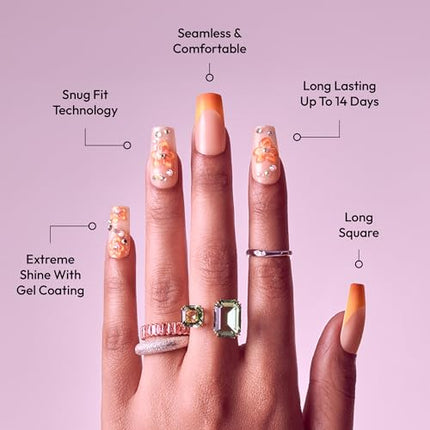 Glitzy 3d Handmade Press On Nail Kit-gfh33