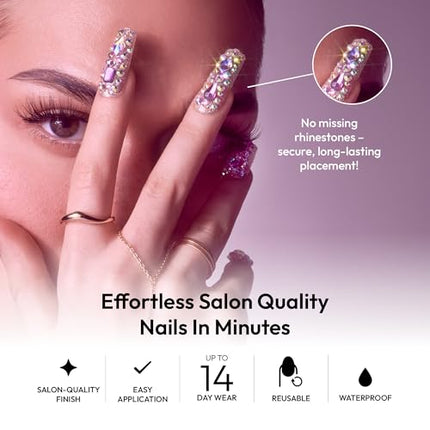 Glitzy 3d Handmade Press On Nail Kit-gfh33