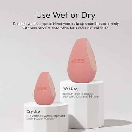 Kiss New York 2 Pcs Makeup Sponge Set-mus15