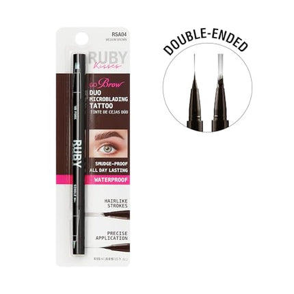 Kiss Ruby Kisses Go Brow Microblading Eyebrow Pen-rsa04(medium Brown)
