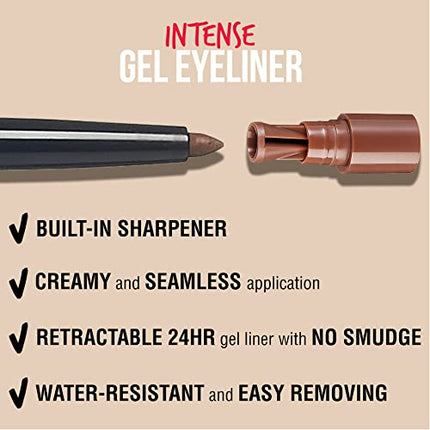 Kiss New York Pro Intense Gel Eyeliner With Built-in Sharpener-ge04(brown)