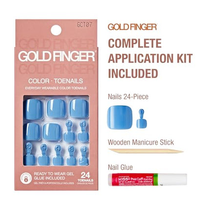 Goldfinger 24 Pcs Press On Toenails-gct07