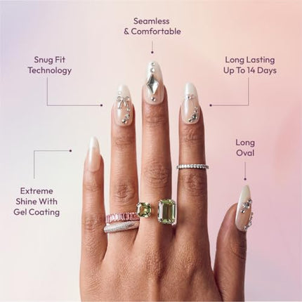 Glitzy 3d Handmade Press On Nail Kit-gfh33