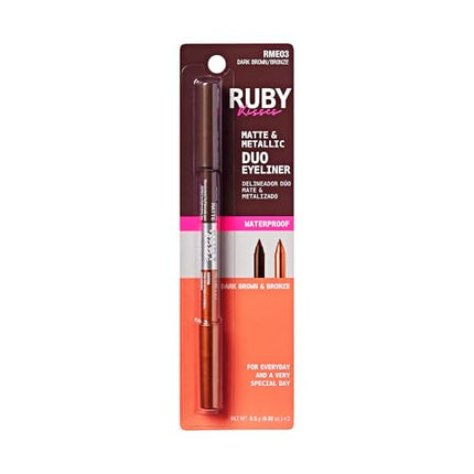 Ruby Kisses Waterproof Matte & Metallic Duo Eyeliner- Rme04(green/blue)