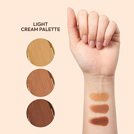 Kiss Ruby Kisses Contour Palette 3-in-1 Contour, Conceal-ctc02(tan To Dark)