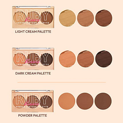 Kiss Ruby Kisses Contour Palette 3-in-1 Contour, Conceal-ctc02(tan To Dark)