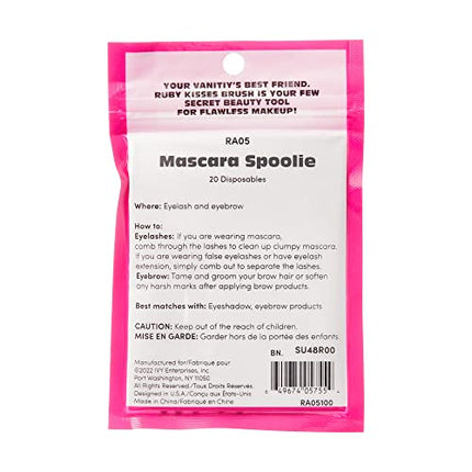 Ruby Kisses 60 Pcs Disposable Eyelash Mascara Brushes-ra05