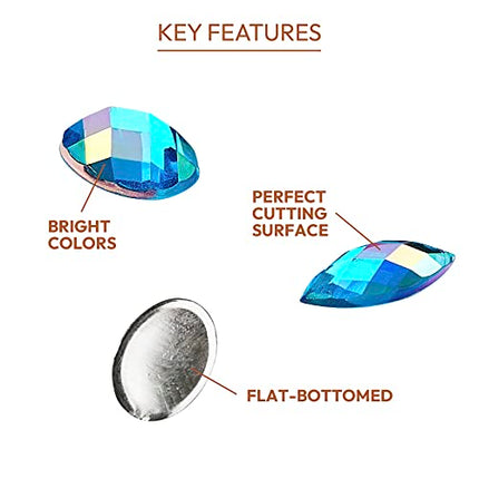 Gold Finger Multi-shape Glue On Nail Art Rhinestones-nar11(tiffany)
