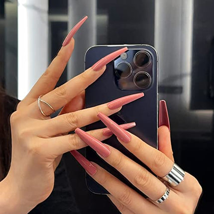 Kiss Glam, Press On Nails, Nail Glue Included-gs30(pink Sugar)