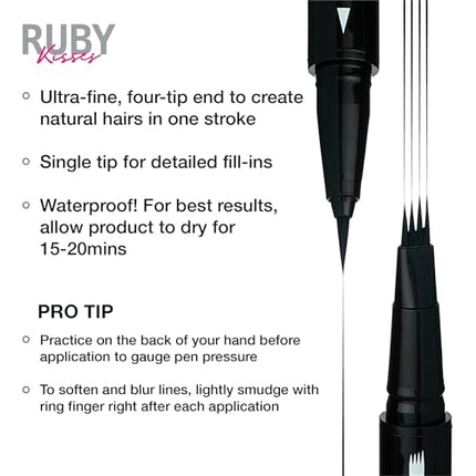 Kiss Ruby Kisses Go Brow Microblading Eyebrow Pen-rsa04(medium Brown)