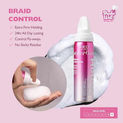 Red By Kiss Setting Mousse Braid Frizz Control-stm06(12 Oz, Extra Hydration)