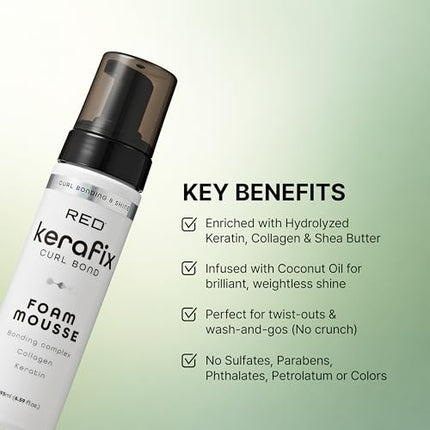Red By Kiss Kerafix Curl Bond Foam Mousse 6.59 Oz-scb01