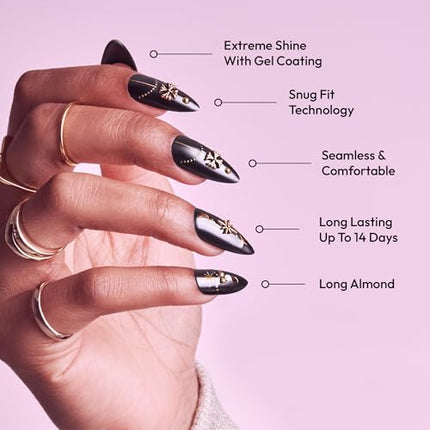 Glitzy 3d Handmade Press On Nail Kit-gfh33