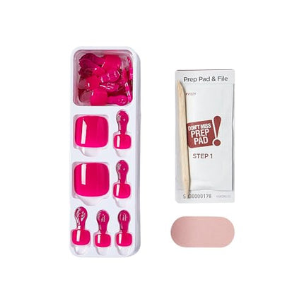 Kiss Impress No Glue Mani 30 Pcs Press On Toenails-imt501y0(rising)