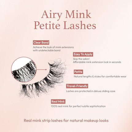 Vluxe Airy Mink False Eyelashes, 100% Real Mink-vam05(ethereal)