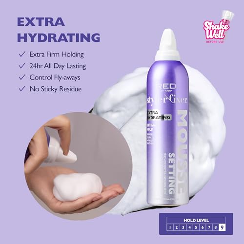 Red By Kiss Setting Mousse Braid Frizz Control-stm06(12 Oz, Extra Hydration)
