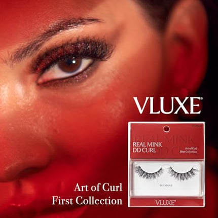 Kiss Vluxe Real Mink Dd Curl Eyelashes, 100% Real Mink-vdm04(decadent)