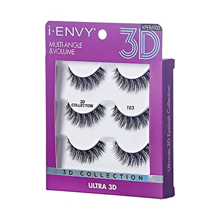 I-envy 3d False Lash, 3 Pairs Fluffy & Wispy Multi-angle-kpeim103
