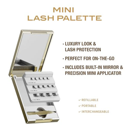 Kiss Vluxe Mini Lash Palette With Mirror & Tweezer Applicator-vlp01