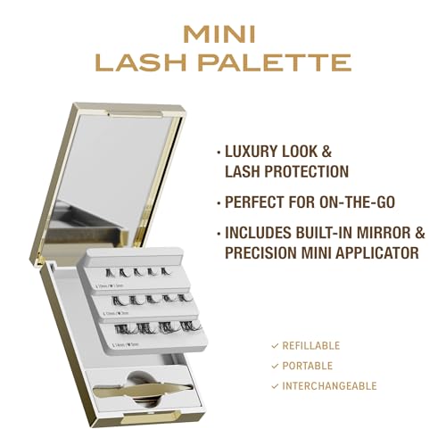 Kiss Vluxe Mini Lash Palette With Mirror & Tweezer Applicator-vlp01