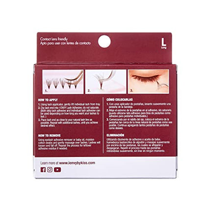 I-envy Bu Kiss Ultra Black Knot Free Individual Lashes-kpem06ub(long)