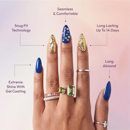 Glitzy 3d Handmade Press On Nail Kit-gfh33
