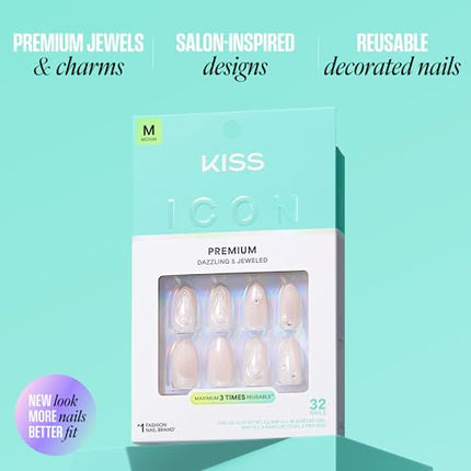 Kiss Icon, Press On Nails, Nail Glue Included-icn03(remarkable)