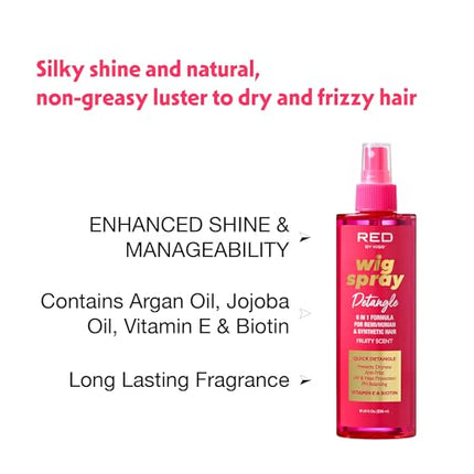 Red By Kiss Wig Spray, Extra Shine & Detangling Control-ws05(8oz, Detangling)