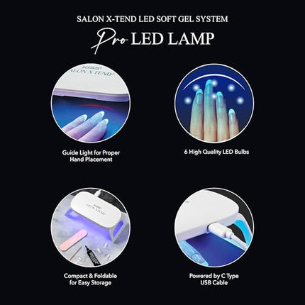 Kiss Salon X-tend Pro Led Lamp, Led Gel Nail Kit System-sxl02