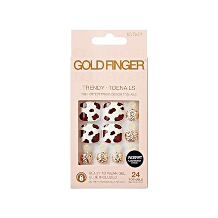 Goldfinger 24 Pcs Press On Toenails-gdtw09