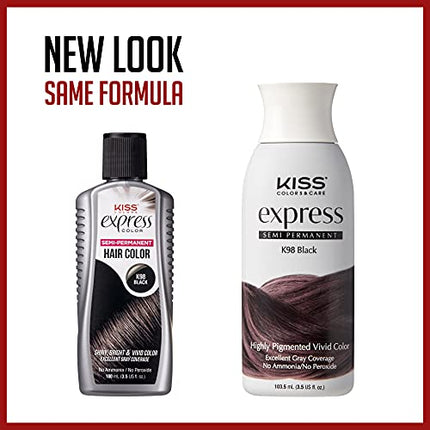 Kiss Express Semi-permanent Hair Color 3.5oz-k84(black Cherry, 2pack)