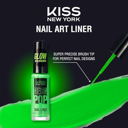 Kiss New York Nail Art Liner, Fast-drying, Slow Drip-nal12(neon Green)