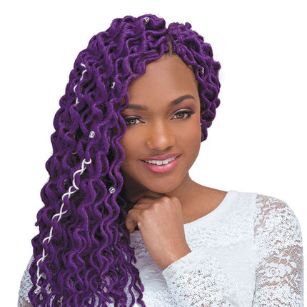 Janet Collection Crochet Braid Curly Faux - 2x Mambo Coily Dense Locs 18"