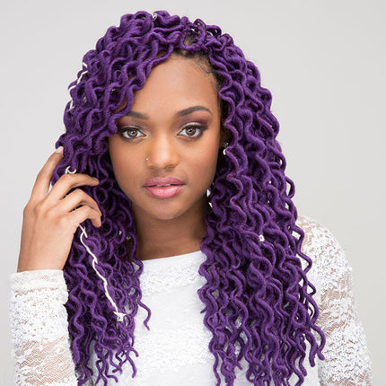 Janet Collection Crochet Braid Curly Faux - 2x Mambo Coily Dense Locs 18"