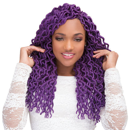 Janet Collection Crochet Braid Curly Faux - 2x Mambo Coily Dense Locs 18"